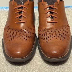 Cole Haan Brown Leather Oxford Shoes with Broguing